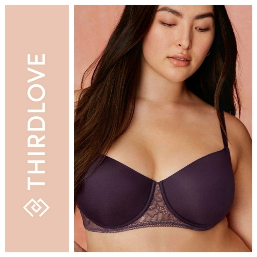ThirdLove Graphic Lace Demi Bra - Sz 32F US